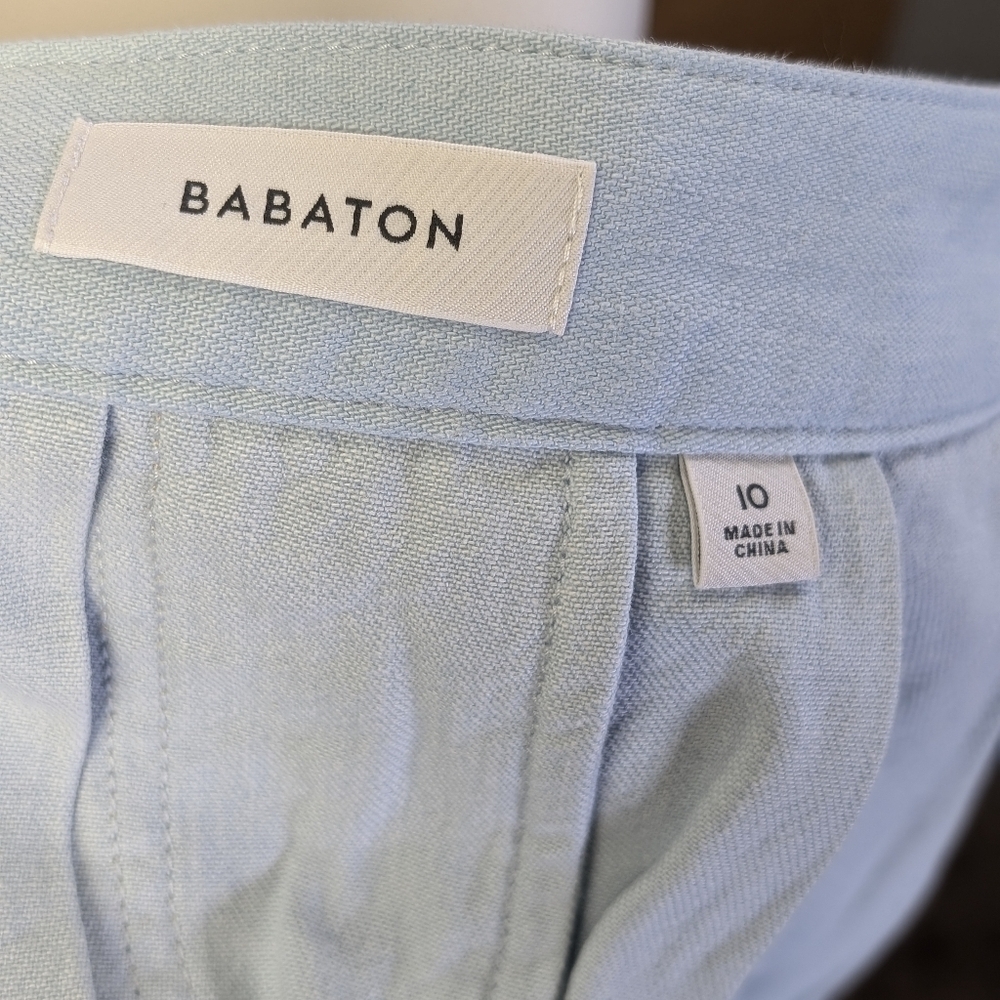 Babaton Light Wash Denim Pleated Midi Skirt | Aritzia | Size 10 - Picture 11 of 11